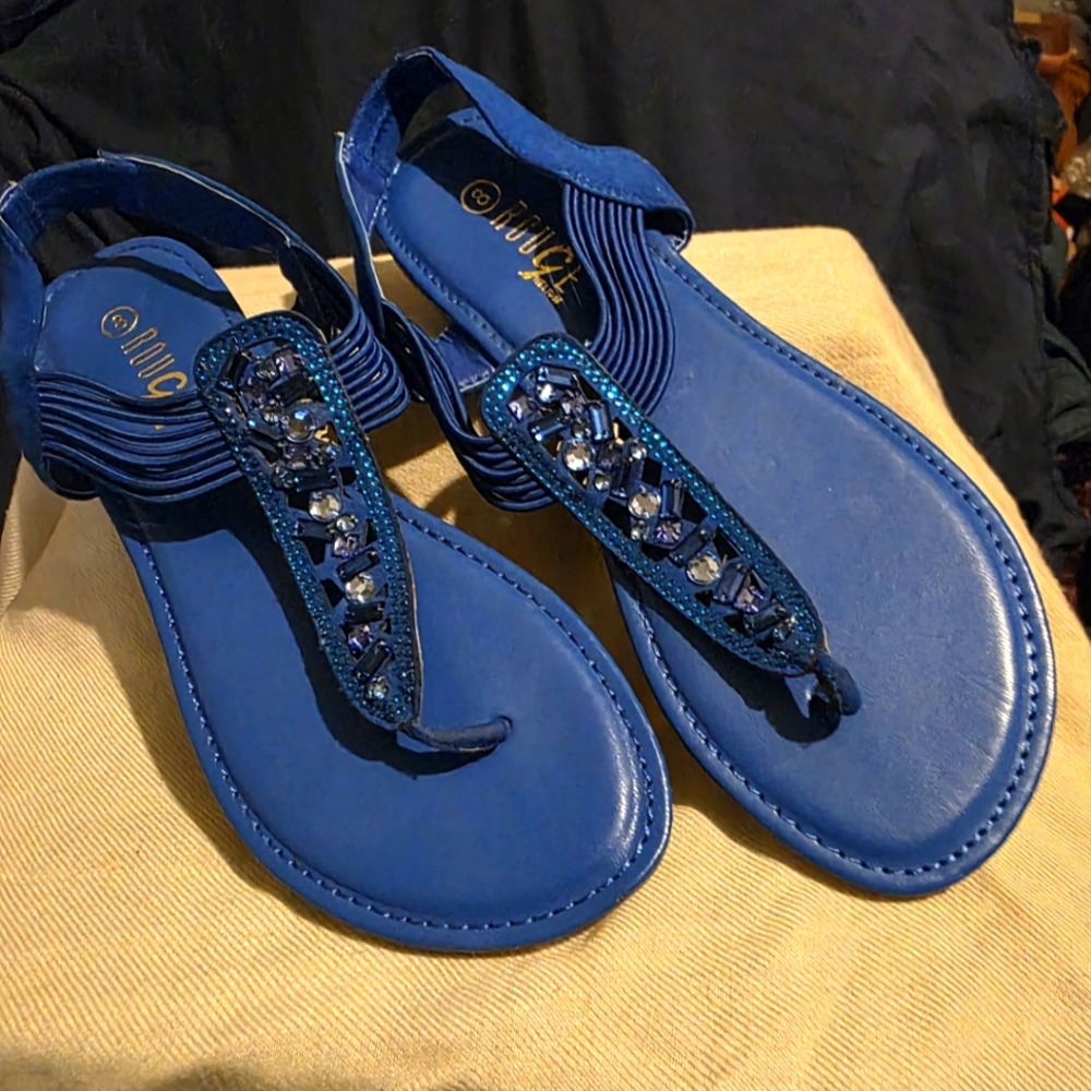 Rogue Blue Sandals with Minimalist Design